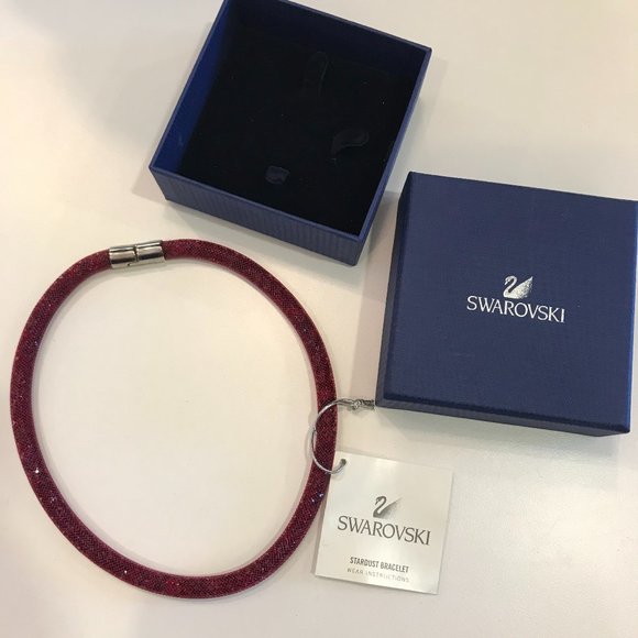 Swarovski Crystal Red Stardust Double Bracelet/Choker - Picture 1 of 5